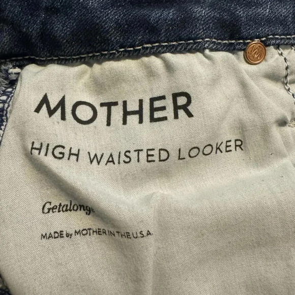 MOTHER High Waisted Looker Jeans - Dark Wash- Size 25 - Picture 4 of 5